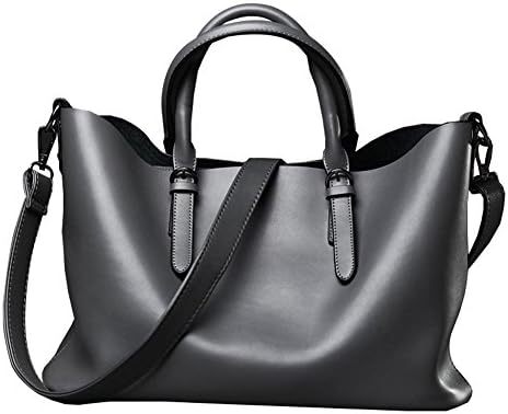 VOLSGEAT Fashion Genuine Leather Handbag for Women Simple Shoulder Bag Ladies Large Bag Messenger Bag Casual Totes