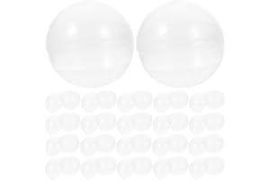 Housoutil Capsules Rondes Transparentes, 50PCS Capsule Jouet Vide, 60mm Boule Plastique Transparente, Remplir Acrylique Coquille De Transparente Machines à Chewing-Gum Petits