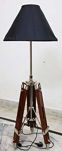 Shiv Shakti Enterprises Marien Designer Royal Nautical Tripod Floor Lamp Modern Lampshade Tripod Stand