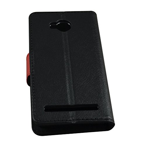 Huawei Y3 II Pro Custodia,Mama Mouth Portafoglio custodia in PU di cuoio pelle con supporto carte di credito in Piedi caso Case per Huawei Y3II Pro / Huawei Y3 2 Smartphone,Nero