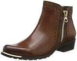 Echtes Leder CAPRICE Damen Kelli Stiefeletten, Braun (Cognac Comb 313), 38 EU