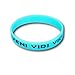 Price comparison product image EKNA Silicone Armband glows green at night with Text Wristband Glow in the Dark Silicone Bracelet, Green, Veni Vidi Vici