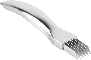 VOBOR Cuchillo de Cebolla Verde,Cuchillo de Trituración de Acero Inoxidable, Rebanador y Triturador de Cebolla, Verde Cortador Vegetal Gadget de Cocina para Cortar Cebollas Verdes, Cebollino, Puerros