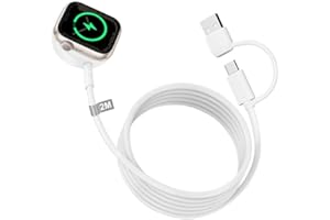 POUKEY Watch Charger for Apple Watch, iWatch Charger Cable 2M Wireless Apple Watch Fast Charger Magnetic Charging Cable Apple Watch Charger USB C Compatible for Apple Watch Series 9/8/7/6/5/4/3/2/SE/Ultra