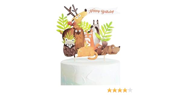 Pack Decorations De Gateaux Decorations Gateau Cake Topper Pour Anniversaire Gateaux Danniversaire Lot De 14 Forets Et Animaux Kirakira Happy Birthday Gateau Decoration Loisirs Creatifs Fournitures De Loisirs Creatifs