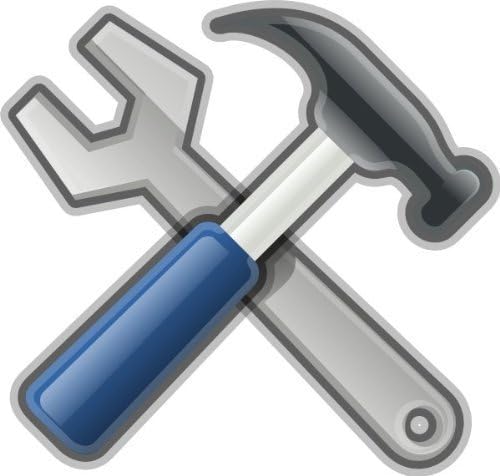 Handyman Toolkit Spanner & Hammer 12 Standup Edible Premium Wafer Paper Cake Toppers Decoration 12 X 55Mm