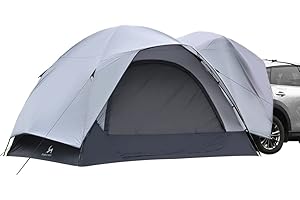 FREIZELT TOMOUNT SUV Tent Family Camp Car Tent, 300 x 300 x 210 cm, Universal 4 Person Vehicle with Waterproof Rainfly, Suitable Family Camping Traveling Outdoor Activities