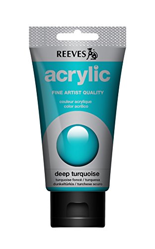 REEVES Acrylfarbe Acrylic, hohe Pigmentierung, 75ml Tube - dunkel Türkis