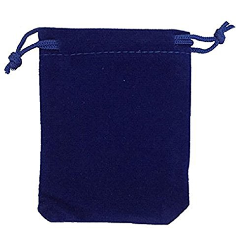 PIXNOR 50 Stück Samtbeutel Schmuckbeutel Samtsäckchen Hochzeit Party Geschenksäckchen (Blau) - 2