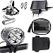 Produktbild Wiifire Scheinwerfer 5X Cree XM-L U2 7000 Lumen Fahrradbeleuchtung Stirnlampe Frontlichter Taschenlampe mit 8.4V 8800mAh Akku Ladegerät +Stirnband für Kopflampe & LED Mini Taschenlampe