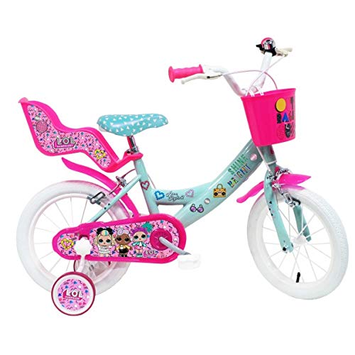 Denver Bike 14 LOL bicicletta Ciudad 35,6 cm (14") Acero Rosa, Turquesa, Blanco Niñas - Bicicleta (Vertical, Ciudad, 35,6 cm (14"), Acero, Rosa, Turquesa, Blanco, 35,6 cm (14"))