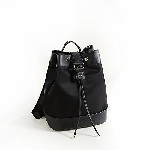 SJMMBB New knapsack fashion nylon bag,black,33X25X16CM