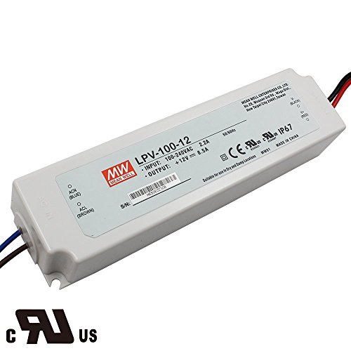 LPV-100-12 Enclosed Switching LED Power Supply 12V 8.5 Amp 102W