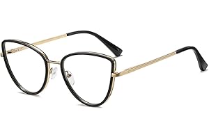 kachawoo Klassische Cat Eye Brille Rahmen Mode Metall TR90 Eyewears Elegante Anti Blue Light Prescription Brillen für Frauen