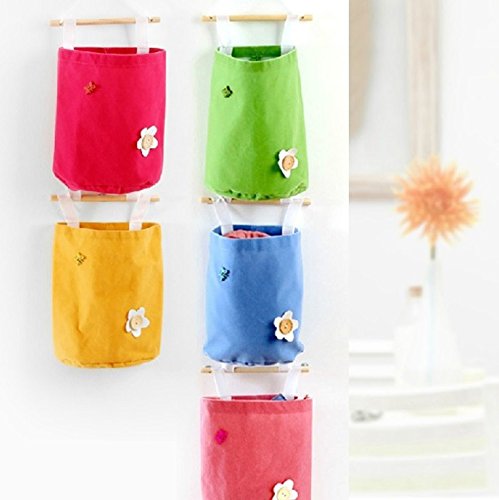 Starsglowing 5er Set Hängeorganizer Utensilientasche Wand Aufbewahrungstasche Hängetasche Aufbewahrungsbeutel (Bunt)