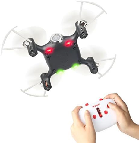 RC Quadcopter Syma X20 Mini Drone without Camera 4CH 2.4GHz 6-Axis Mode 2 RTF RC Drone for Kids One Key Take off Landing (Black)