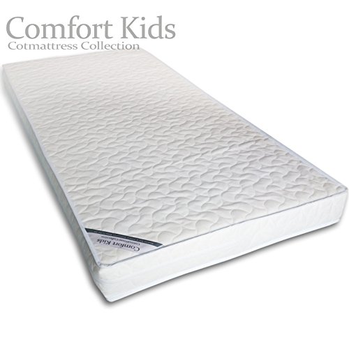 Comfort Kids 126 x 62.5 x 10 cm Luxury Sprung Cot Mattress (And Also Fits Mamas & Papas Cotbed Size 300 127 x 63)