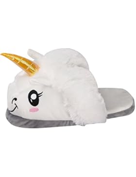 Unicorn Einhorn Plüsch Hausschuhe Winter Tier Pantoffeln Kostüm Cartoon Hause Schuhe Erwachsene Größe: 36-41