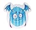 Produktbild AIRTIME Large Inflatable Blue Monster Swimming Pool Float Raft Floatie Lounge Kids 9.44x 11.41