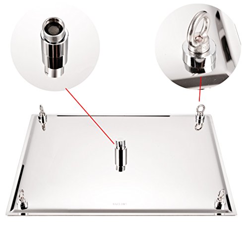 Ancheer Duschkopf Regendusche Edelstahl Silber Runde mit Anti-Kalk-Düsen Edelstahl Edelstahl-Duschkopf (50 x 50cm) - 5