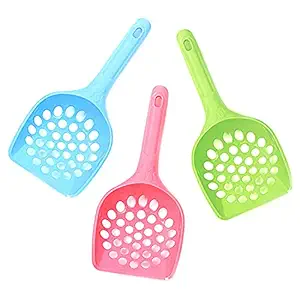 Vayinato PetzLifeworld Cat Litter Scoop 2 in 1 Set for Small Hole and Big Hole Pack of 2 (Colour May Varry), multicolour