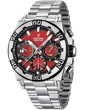 Festina Herren-Armbanduhr XL Tourchrono 2013 Chronograph Quarz Edelstahl F16658/8
