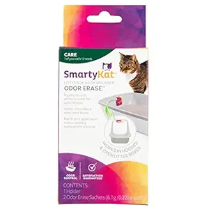 Smarty Cat Litter Box Odor Absorber Odor Erase ? 2-Filters + Holder Odor Control