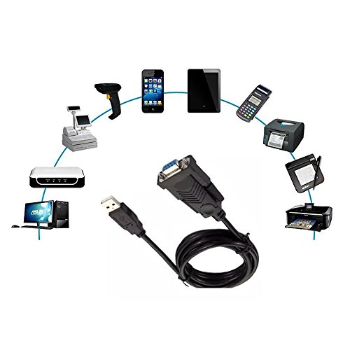 USB zu RS232, USB 2.0 männlich zu Seriell (9pol) männlich DB-9 RS-232 Adapter (FTDI Chipsatz) - 3