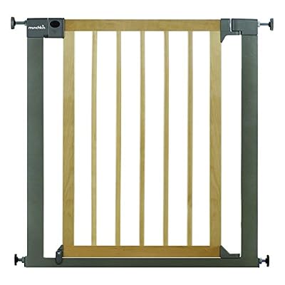 Munchkin Barrière de sécurité enfant MUNCHKIN portillon semi-auto bois /métal, L.76 /82cm