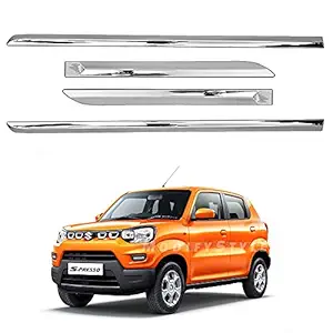 ModifyStyle Side Beading/Side Cladding/Door Garnish/Door Protector Chrome Suitable for Maruti S-Presso (2019 to Present) (Set of 4pcs)