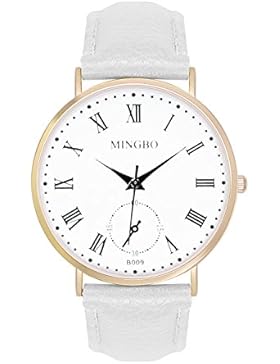 Damenuhr Mingbo Römische Ziffern Farbe: Gold Grau Armbanduhr Blogger Uhr Uhren Trenduhren Bloggeruhr Minimalistisch...