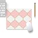 Colorpur Pink Beige Moroccan Tile Pattern Designer Mouse Pad Beige Base - 8 in x 7 in | Artist: Neeja Shah RS.249.00