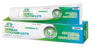 Jagat Devsutra Dr. Recommended Ayurvedic HERBAL Fresh Mint Flavour Toothpaste - 100% Natural Teeth Whitening Formula with No Fluoride & No Artificial Colours - Pack of 1 (100g)