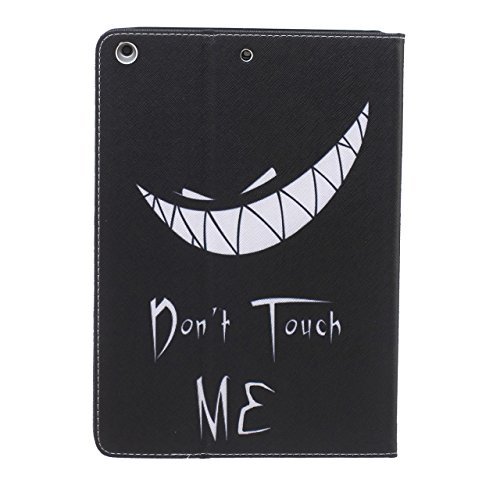 iPad Air Hülle, Deenor Bunt Painting und Stilvoll Brieftasche Tasche PU Leder Flip Protective Stand Tasche Schutzhülle Hülle für Apple iPad Air (2013 Version).[Evil Smile] - 3