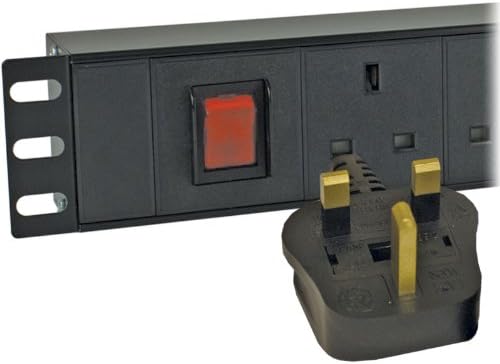 6 Way Neon Switch 19" Horizontal Rack Mount Power Distribution Unit