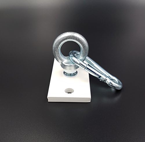 Punch Bag Bracket Ceiling &amp; Wall Mount in White with Snap Hook Max Load 180kg