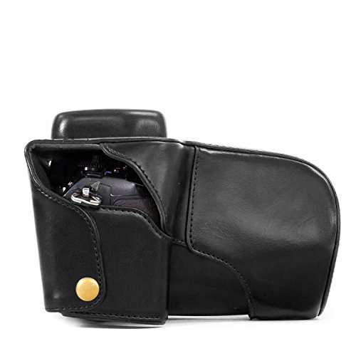 MegaGear Etui Souple en Cuir pour  Housse pour Nikon 1 J5 avec 10-30mm Photo Compacts  Marron Fonc   