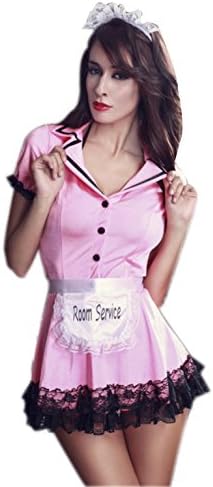 Fashion Sexy Maid Costumes - Holloween Pink Maid Uniform party Waitress cosplay clothing