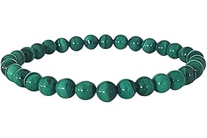 GARAULION Bracelet Malachite Pierre Naturelle 6mm | Périodes de Changement | Lâcher Prise (Malachite)