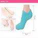Pinkiou Softening Spa Gel Socks for Cracked Skin Moisturising Foot Care Exfoliating Dry Heel Booties Pedicure (Blue)