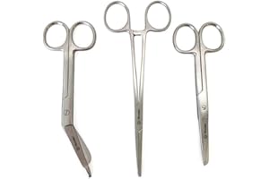 NOVAEX Lot de ciseaux d'infirmière - Certificat MDR - Ciseaux de pansement - Ciseaux - Kocher - Accessoires d'infirmière - Cadeau d'infirmière