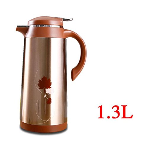 examen Accueil Isolant en acier inoxydable Pot Cuisine Bouilloire Restaurant Isolation Hôtel Tasse Bouteille Chaude Grande Capacité 1L, 1.3L, 1.6L, 1.9L UOMUN ( taille : 1.3L )