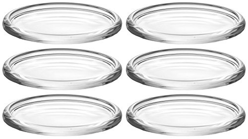 Ritzenhoff & Breker Fresh Untersetzer aus Glas rund 10 cm im 6er Set, transparent, Getränke-Untersetzer für Tisch und Bar, mit abgerundeten Ecken für den gedeckten Tisch, spülmaschinenfest - 2