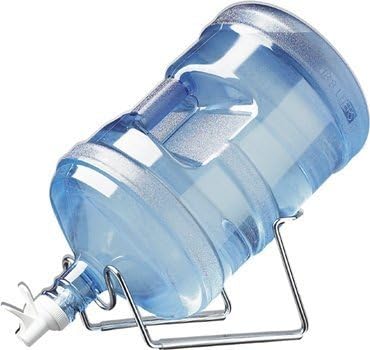 For Your Water Chrome Metal Silver Water Stand for Large Reusable Water Bottles by Water Supplies Warehouse