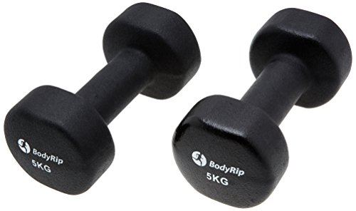 Bodyrip Fitness Neopren-Hanteln, 2 x 5 kg