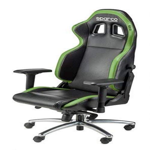 Sparco Gaming 00975NRVD Sedia da Gaming, Nero/Verde