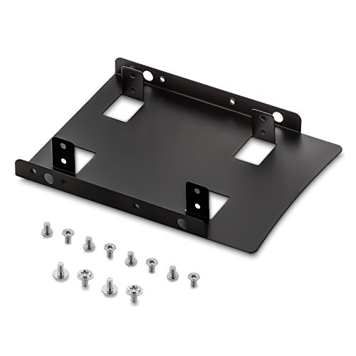 Einbaurahmen 2,5″ Festplatte SSD auf 3,5″ Adapter Festplatten Einbau Rahmen (kompatibel mit bis zu 2x 2,5″ Festplatten HDD oder SSD) Wechselrahmen Halterung - 3