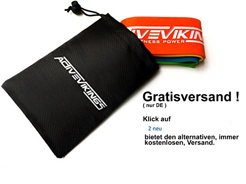 Fitnessbänder – 4-Stärken Set – Gymnastikbänder – Ideal für Muskelaufbau Physiotherapie Pilates Yoga Gymnastik und Crossfit – ( Fitnessband Gymnastikband Übungsband Widerstandsband Loopband Loopbänder Active Vikings ) - 7