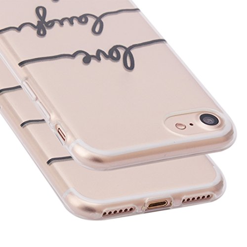 iPhone 7 2016 Funda Silicona  Asnlove Carcasa Gel TPU Silicona Bumper Crystal Clear Case Cover Trasparente Protectora Bumper Back Shell Cover Cubierta Tapa Trasera Caja para iPhone 7