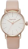 Gigandet Damen-Armbanduhr Quarzwerk Analog mit Lederarmband G43-014